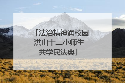 法治精神润校园 洪山十二小师生共学民法典