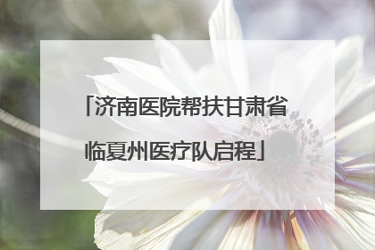 济南医院帮扶甘肃省临夏州医疗队启程