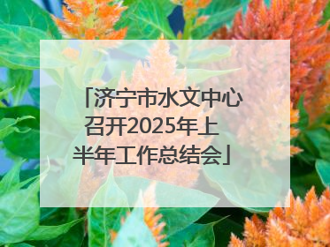 济宁市水文中心召开2025年上半年工作总结会