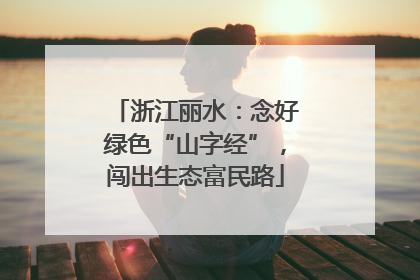 浙江丽水：念好绿色“山字经”，闯出生态富民路
