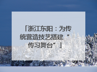 浙江东阳：为传统营造技艺搭建“传习舞台”