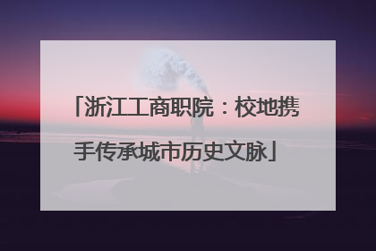 浙江工商职院：校地携手传承城市历史文脉