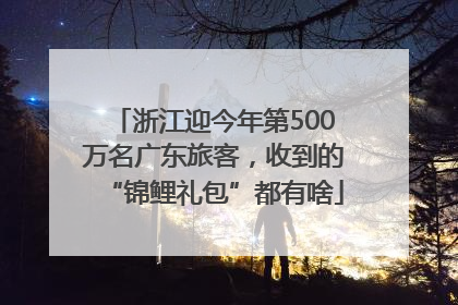 浙江迎今年第500万名广东旅客，收到的“锦鲤礼包”都有啥