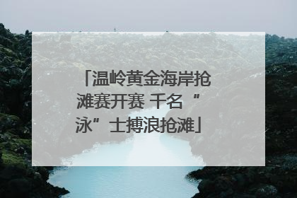 温岭黄金海岸抢滩赛开赛 千名“泳”士搏浪抢滩