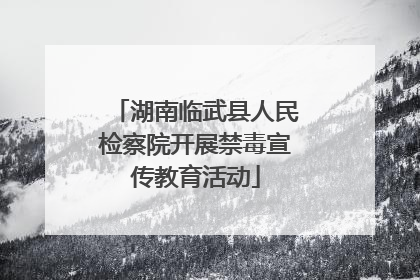 湖南临武县人民检察院开展禁毒宣传教育活动