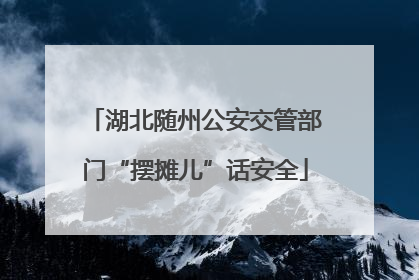 湖北随州公安交管部门“摆摊儿”话安全