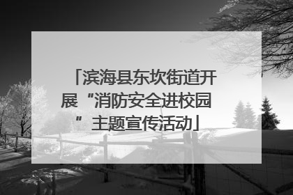滨海县东坎街道开展“消防安全进校园”主题宣传活动
