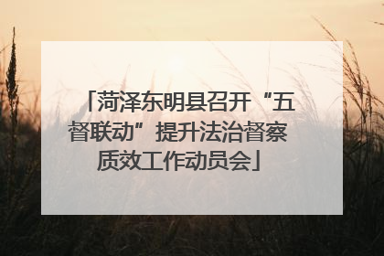 菏泽东明县召开“五督联动”提升法治督察质效工作动员会