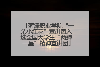 菏泽职业学院“一朵小红花”宣讲团入选全国大学生“两弹一星”精神宣讲团