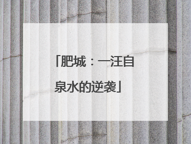 肥城：一汪自泉水的逆袭