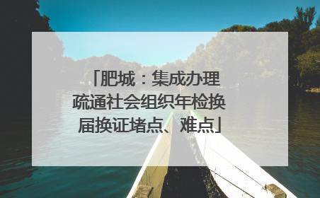 肥城：集成办理 疏通社会组织年检换届换证堵点、难点