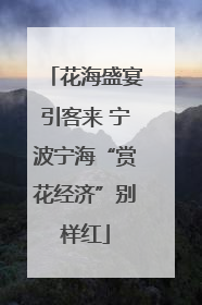 花海盛宴引客来 宁波宁海“赏花经济”别样红