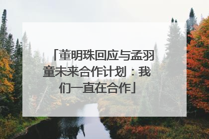 董明珠回应与孟羽童未来合作计划：我们一直在合作