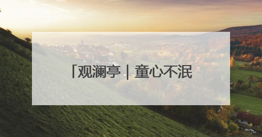 观澜亭｜童心不泯，是灵魂的韧性