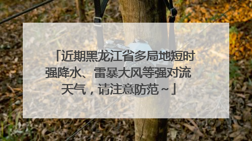 近期黑龙江省多局地短时强降水、雷暴大风等强对流天气，请注意防范～