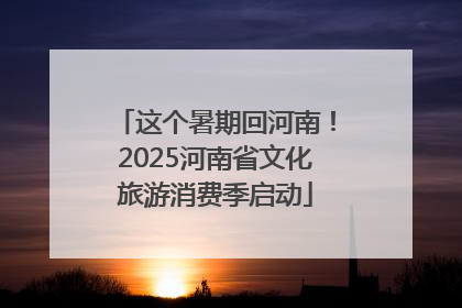 这个暑期回河南！2025河南省文化旅游消费季启动