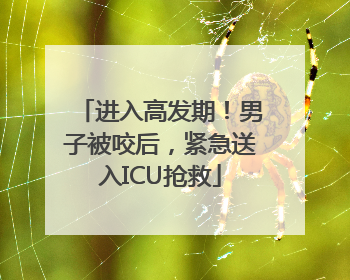 进入高发期！男子被咬后，紧急送入ICU抢救