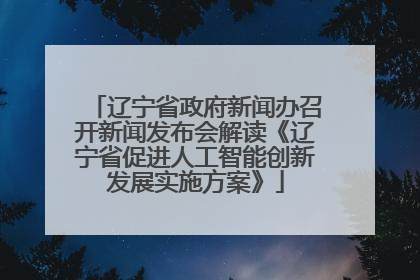 辽宁省政府新闻办召开新闻发布会解读《辽宁省促进人工智能创新发展实施方案》