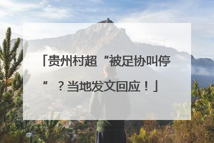贵州村超“被足协叫停”？当地发文回应！