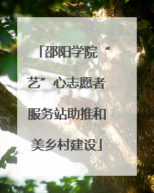 邵阳学院“艺”心志愿者服务站助推和美乡村建设