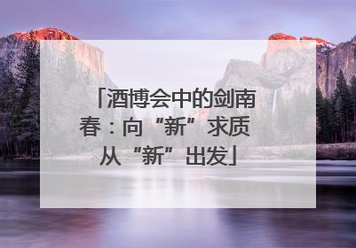 酒博会中的剑南春：向“新”求质 从“新”出发