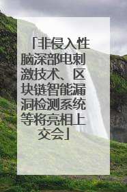 非侵入性脑深部电刺激技术、区块链智能漏洞检测系统等将亮相上交会