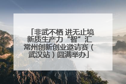 非武不栖 进无止境 新质生产力“智”汇常州创新创业邀请赛（武汉站）圆满举办
