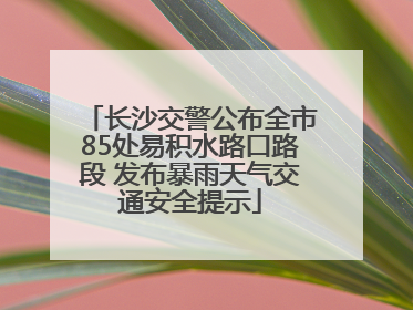 长沙交警公布全市85处易积水路口路段 发布暴雨天气交通安全提示