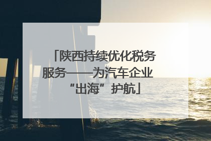 陕西持续优化税务服务——为汽车企业“出海”护航