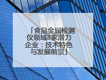 食品金属检测仪领域8家潜力企业：技术特色与发展前景