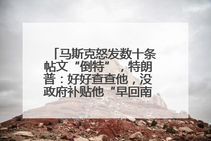 马斯克怒发数十条帖文“倒特”，特朗普：好好查查他，没政府补贴他“早回南非老家”了