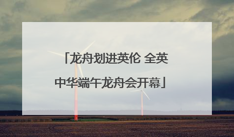 龙舟划进英伦 全英中华端午龙舟会开幕