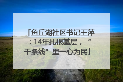 鱼丘湖社区书记王萍：14年扎根基层，“千条线”里一心为民