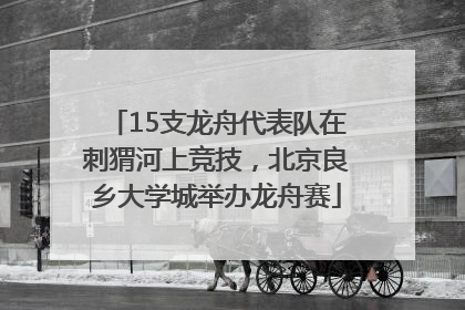15支龙舟代表队在刺猬河上竞技，北京良乡大学城举办龙舟赛