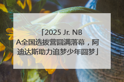 2025 Jr. NBA全国选拔营圆满落幕，阿迪达斯助力追梦少年圆梦