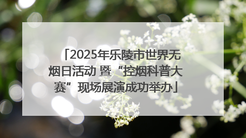 2025年乐陵市世界无烟日活动 暨“控烟科普大赛”现场展演成功举办