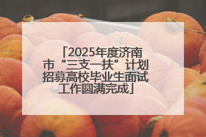 2025年度济南市“三支一扶”计划招募高校毕业生面试工作圆满完成