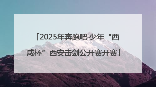 2025年奔跑吧·少年“西咸杯”西安击剑公开赛开赛