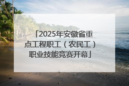 2025年安徽省重点工程职工（农民工）职业技能竞赛开幕