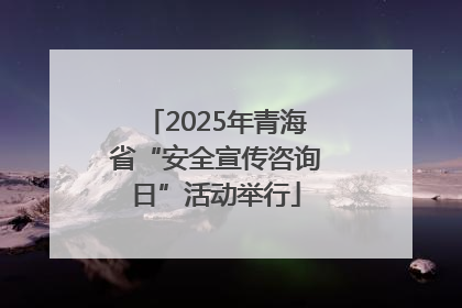 2025年青海省“安全宣传咨询日”活动举行