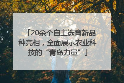 20余个自主选育新品种亮相，全面展示农业科技的“青岛力量”