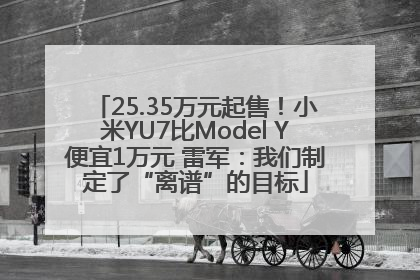 25.35万元起售！小米YU7比Model Y便宜1万元 雷军：我们制定了“离谱”的目标